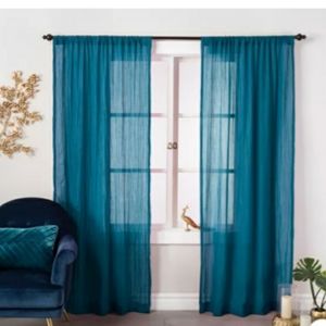 PAIR!! OPALHOUSE Crushed Shear Panels Teal…